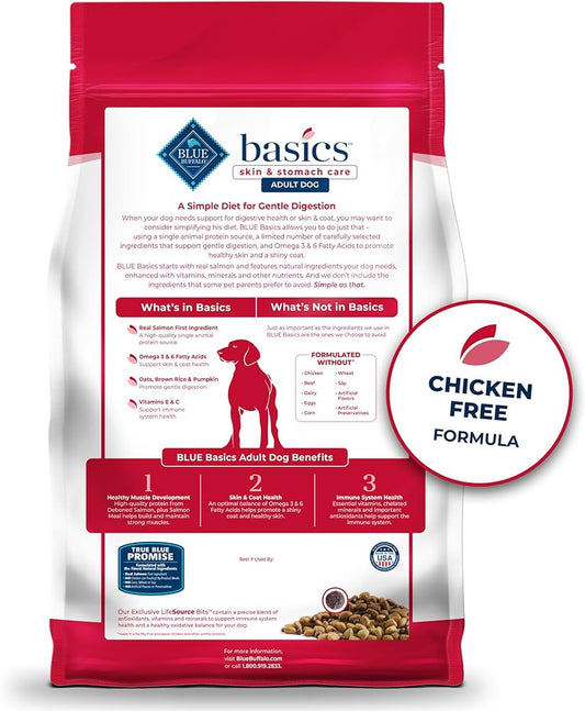 Blue Buffalo Basics Adult Grain-Free Salmon & Potato, Limited Ingredient Diet Dry Dog Food 