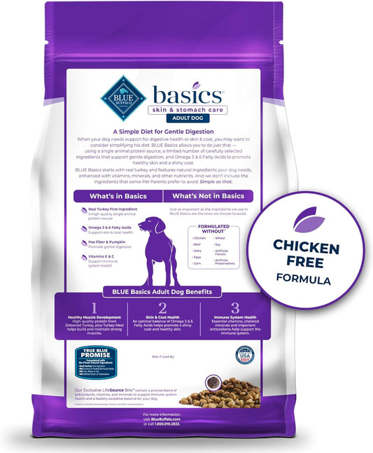 Blue Buffalo Basics Adult Grain-Free Turkey & Potato, Limited Ingredient Dry Dog Food 