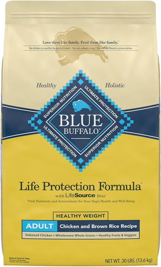 Blue Buffalo Adult Healthy Weight, Chicken & Brown Rice Dry Dog Food 