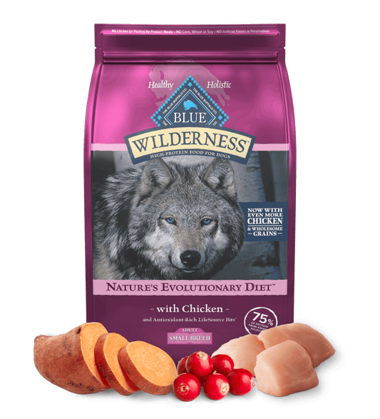Blue Buffalo Wilderness Adult Small Breed Chicken with Wholesome Grains Dry Dog Food 