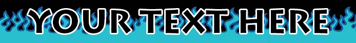 Personalized Blue Flames Dog Collar
