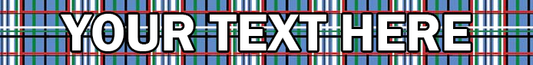 Personalized Tartan Plaid Blue Dog Collar