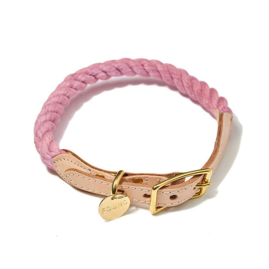 Dog Collars Premium Blush Cotton Rope Cat & Dog Collar