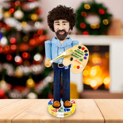 Kurt Adler 10-Inch Bob Ross with Palette Nutcracker