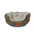 Load image into Gallery viewer, Kitty Kasa Bolster Cat Bed Heathered Brown
