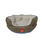 Kitty Kasa Bolster Cat Bed Heathered Brown