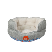 Kitty Kasa Bolster Cat Bed Heathered Grey