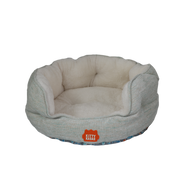 Kitty Kasa Bolster Cat Bed Heathered Teal Grey
