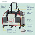 Load image into Gallery viewer, Bone Cruiser Pet Carrier with Removable Wheels and Telescopic Handle
