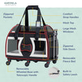 Load image into Gallery viewer, Bone Cruiser Pet Carrier with Removable Wheels and Telescopic Handle
