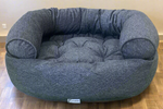 Bowsers Pet Products premium orthopedic donut dog bed in grey with plush cushioned sides