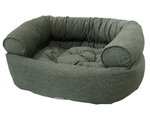 Bowsers Pet Products premium orthopedic donut dog bed in dark gray with plush cushioned sides