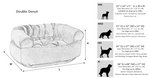Bowsers Pet Products premium orthopedic donut dog bed in double donut design with size options for various dog breeds