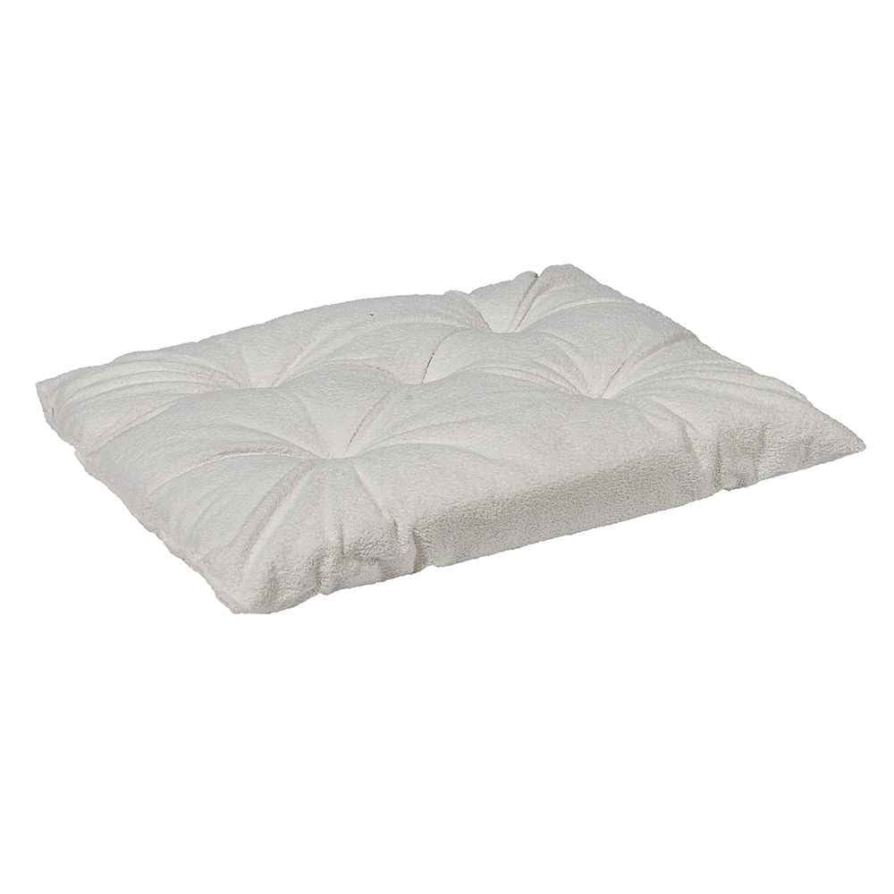 Bowsers Vanilla Tufted Dog Crate Cushion - Washable Crate and Lounge Comfort