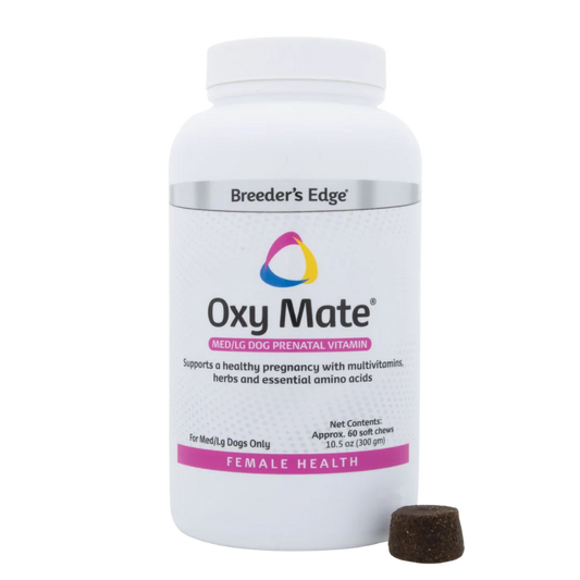 Oxy Mate Prenatal Soft Chews 60ct Medium & Large Dog by Breeders Edge