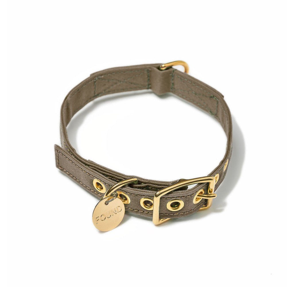 Dog Collars Premium Brown Cotton Canvas Cat & Dog Collar