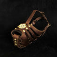 Load image into Gallery viewer, 'Maximus'' Basket Muzzle Brown & Gold
