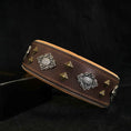 Load image into Gallery viewer, "Aztec" brown dog collar
