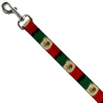 Dog Leash - Mexico Flag Distressed Painting