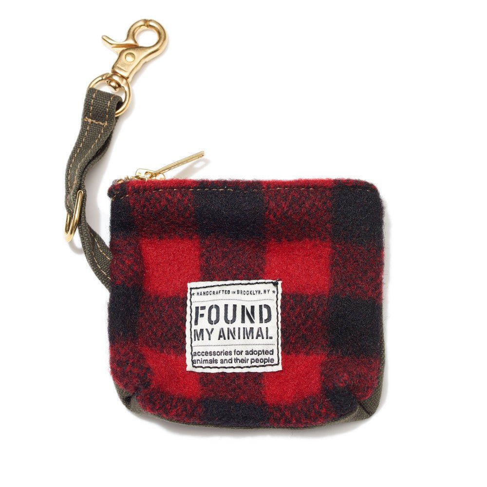 Poop Bag Pouches Premium Buffalo Plaid Found Multi-Use Pouch