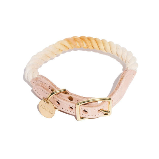 Dog Collars Premium Butterscotch Ombre Cotton Rope Cat & Dog Collar