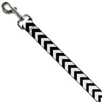 Dog Leash - Chevron2 White/Black