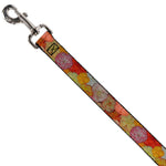 Dog Leash - Vivid Floral Collage2 Yellows/Pinks/Oranges