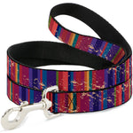 Dog Leash - Lines Weathered Reds/Purples