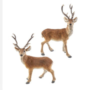 Kurt Adler 22-Inch Standing Brown Deer Table Pieces, 2-Piece Set