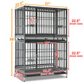 Load image into Gallery viewer, Heavy-duty stackable dog crate by Southlake Paws, measuring 37" x 22.5" x 56", with two spacious compartments.
