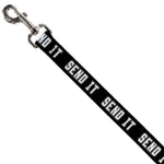 Dog Leash - SEND IT Black/White