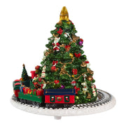 Kurt Adler 6-Inch Christmas Tree with Revolving Train Music Box
