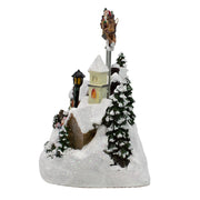 Kurt Adler 12-Inch Battery Operated Musical LED Village with Santa and Deer