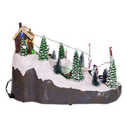 Kurt Adler Motion LED Christmas Skiing Village