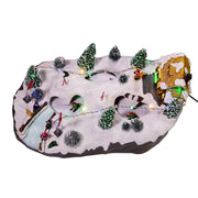 Kurt Adler Motion LED Christmas Skiing Village