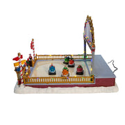 Kurt Adler 9-Inch LED Light-Up Musical Bumper Cars Table Piece