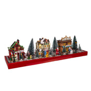 Kurt Adler 5.5-Inch Battery-Operated LED Lit Christmas Village, 17 Piece Set