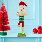 Kurt Adler 15-Inch Wooden Yoga Santa Nutcracker