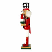 Kurt Adler 15-Inch Red, White and Black Nutcracker with Gift Box and Wreath