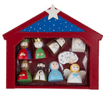 Kurt Adler 9-Inch Miniature Nativity Set with 9 Figures and Stable