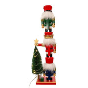 Kurt Adler 18-Inch Battery Operated Nutcracker with Light Up Tree