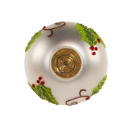 Kurt Adler 12-Inch Glass Holly and Cardinal Tree Topper