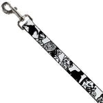 Dog Leash - Zombies White/Black