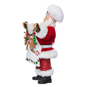 Kurt Adler 12-Inch Fabriché Christmas Chef Santa
