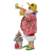 Kurt Adler 10-Inch Fabriché' Beach Santa Set of 2 Pieces