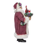 Kurt Adler 11.5-Inch Fabriché Santa with Wine Basket