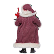 Kurt Adler 11.5-Inch Fabriché Santa with Wine Basket