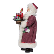Kurt Adler 11.5-Inch Fabriché Santa with Wine Basket