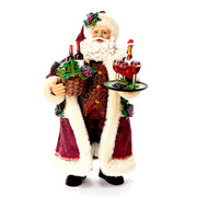 Kurt Adler 11.5-Inch Fabriché Santa with Wine Basket