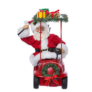 Kurt Adler 11.25-Inch Fabriché Santa Driving Golf Cart